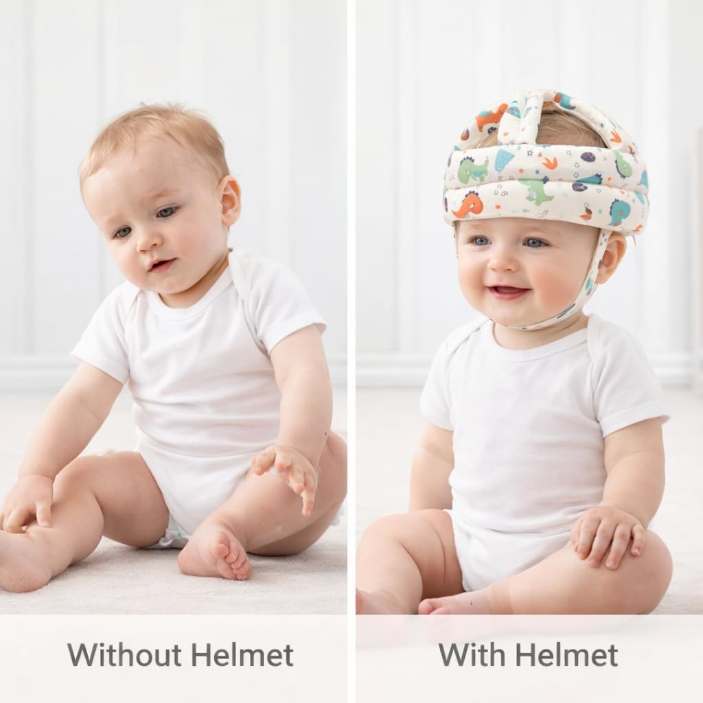 Protector de caída de bebé, Casco de Seguridad para Gatear, Caminar, Protector de Cabeza de bebé para niños y niñas (Apto para 6 a 20 Meses)
