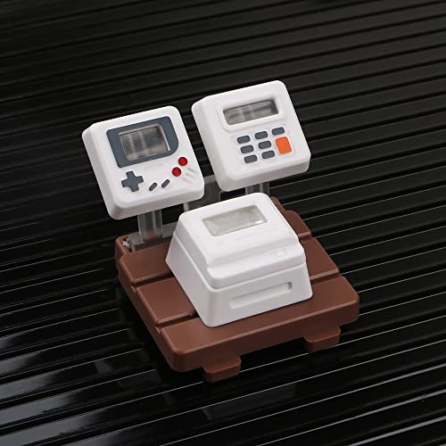 Cmokifuly Cute Keycap,Custom 3D ESC R4 Profile Shine-Through Artisan Key for Mechanical Keyboard,Retro Mini Gaming Pad Keycap (White)