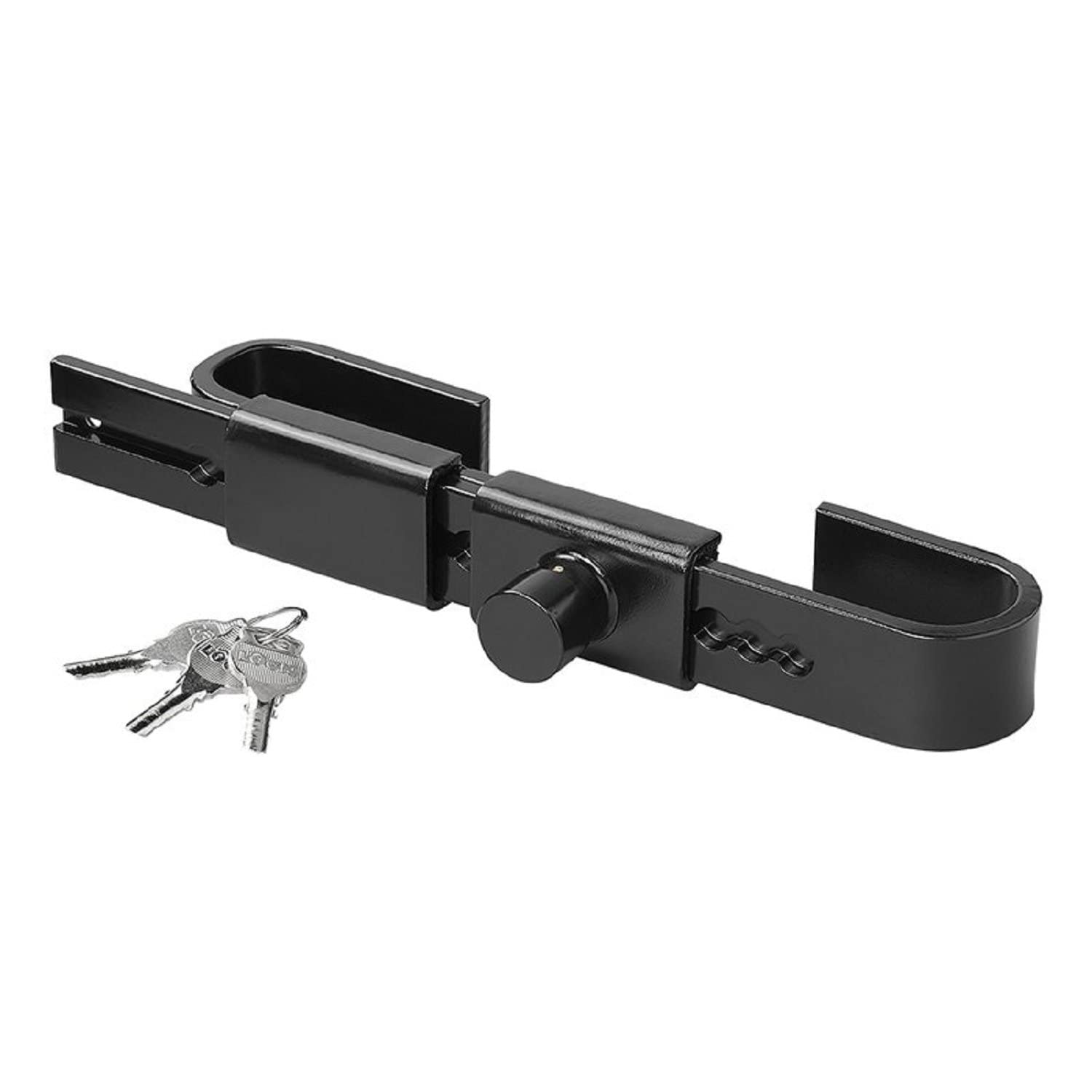 Preiswert&Gut 2x Containerschloss verstellbar von 22 bis 43 cm inkl. 2 Schlüssel - Seecontainer und Frachtcontainer-Schloss 0,7 cm Stahlriegel – Diebstahlschutz für LKW Baucontainer