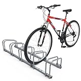 VOUNOT Bike Stand Floor 5 Rack Bike Garage Bicycle Storage Parking Rack Cycle Organizer Locking Stan