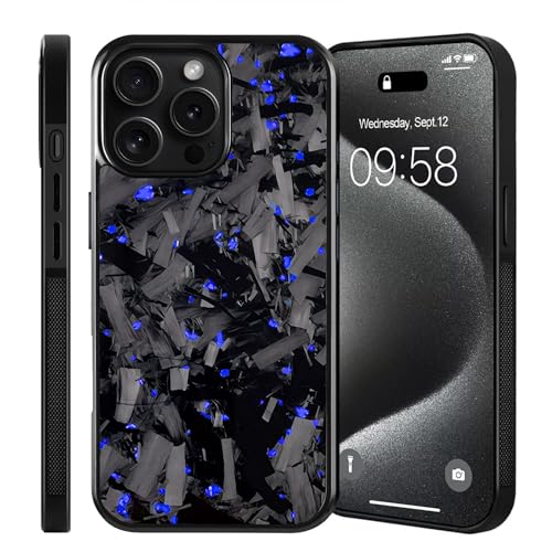 Coque iPhone 11 Pro Max carbone bleu MagSafe pour charge sans fil