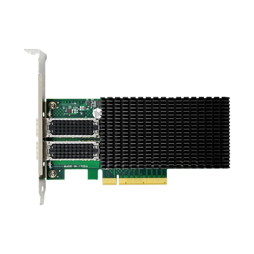 Carte Réseau Optique PCIe X8 X-4 à Double Port 10G SFP28, Carte Adaptateur Réseau à Double Port 10G et Carte Réseau Gigabit à Double Port