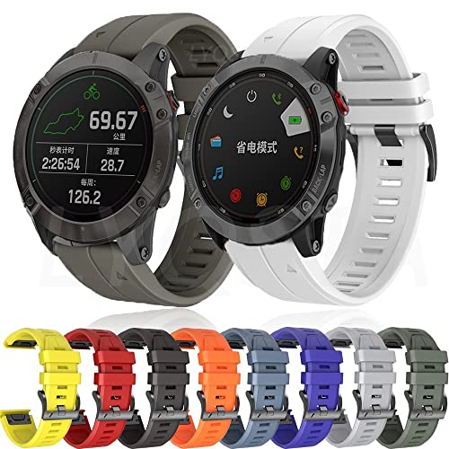 Correa de silicona de 22mm para Garmin Fenix 7 6 Pro 5 Smart Watch, pulsera deportiva Easyfit ágata 2