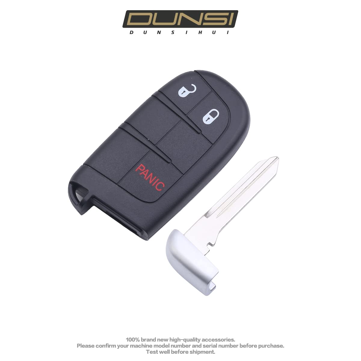 DUNSIHUI M3N-40821302 - Telecomando per auto con telecomando di controllo senza chiave, 433 MHz, 3 pulsanti, ricambio per veicoli Journey Durango Dart M3N40821302