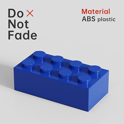 Miniatura 4 de Bloque de ladrillos clásico a granel de 2 x 4, 200 piezas de ladrillo de construcción azul, compatible con piezas y piezas Lego 3001, juego creativo