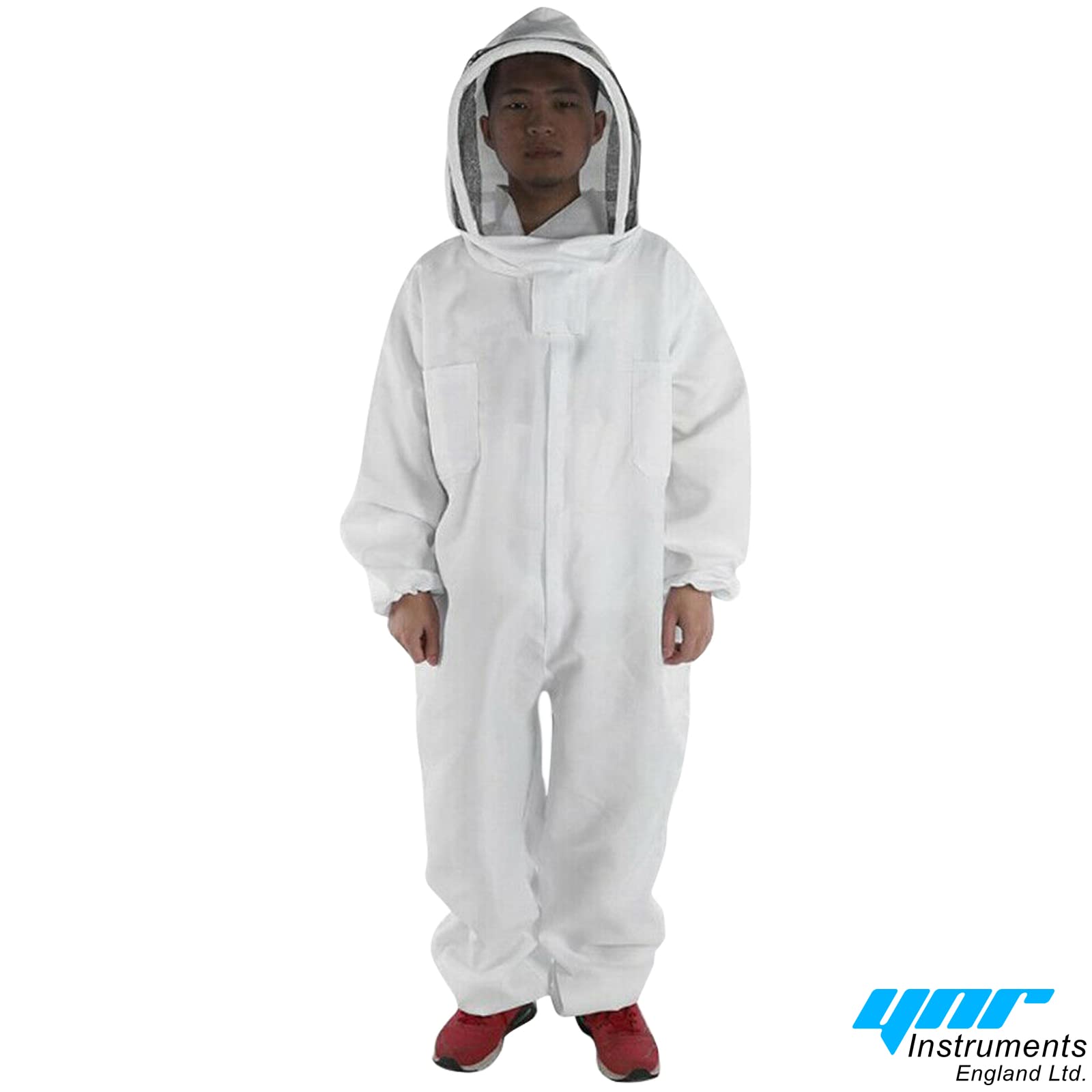Abbigliamento completo in cotone per apicoltura, cappello, cappello, cappello, giacca, protezione apicoltori, apicoltori, attrezzatura per tuta (XXL)