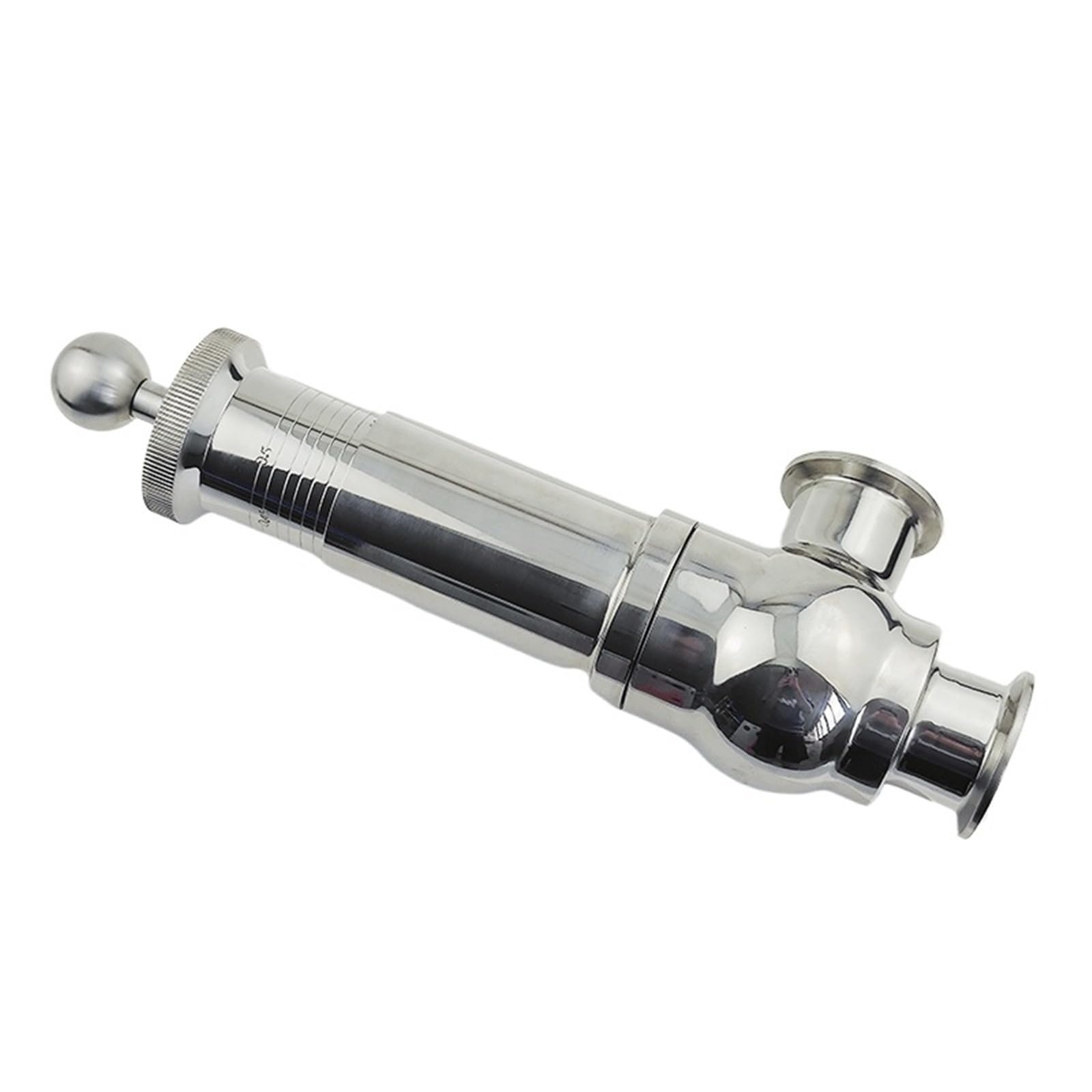 Owytmabq Sus 316L 1.5" Tri Clamp Safety Relief Valve Pipe Od 1" (25Mm 38Mm) Stainless Steel Sanitary Exhaust With Scale(1",)