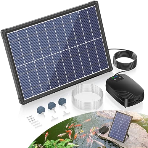 NFESOLAR 8W Solar Pond Aerator with 4400mAh Battery Backup, All-in-One