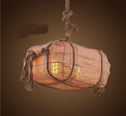 WINZSC El Estudio Colgante Luces de Dormitorio Simple Estilo jardín balcón Pasillo almacén Retro lámpara de Hierro Restaurante Bolso Cuerda LU731365