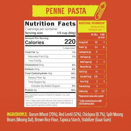 Image of WickedGud Penne Pasta Semolina Wheat 400gm (Pack of 2)