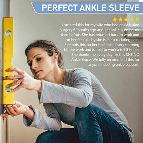 Sneino Ankle Support Brace For Women & Men - 2 Pack Breathable Comfortable Adjustable Ankle Stabilizer For Basketball, Running, Sprains, Tendonitis, Swelling, Injury Recovery(2Pack) #TOP5