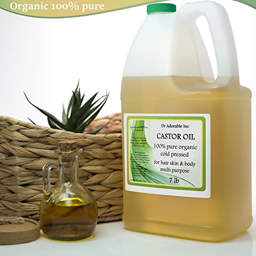 Castor Oil Pure Organic Cold Pressed Virgin 7 Lb/One Gallon - Thumbnail 2