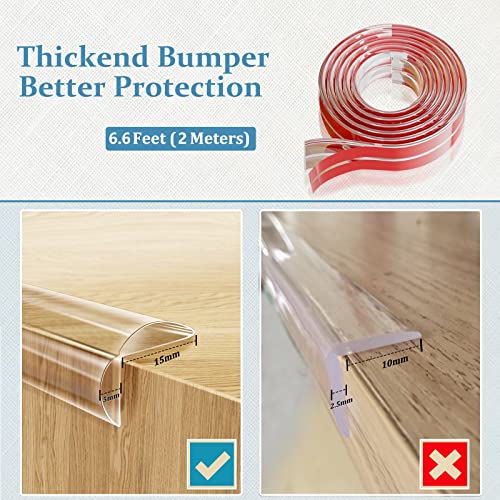 Edge Protector Baby Proofing Corner Protectors Clear Corner Guards Silicone Child Safety Edge Covers Bumper For Table, Cabinets, Crib, 6.6 Ft X 0.6 Inch Sharp Edge Protector With 4 Pack Corner Guards #TOP1