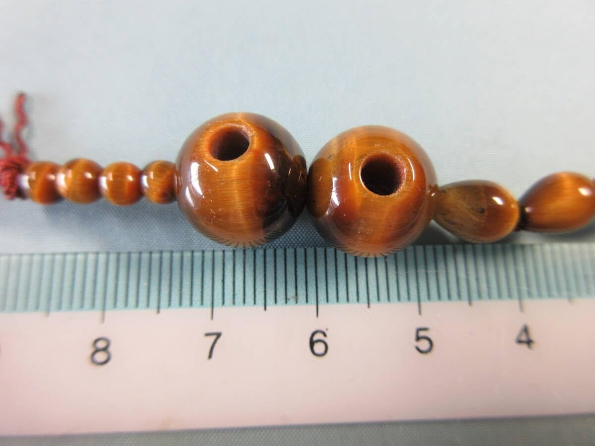 念珠 数珠 製作 部品 親玉 つゆ玉 四天玉 タイガーアイ 虎目石 12mm Tホール パーツ