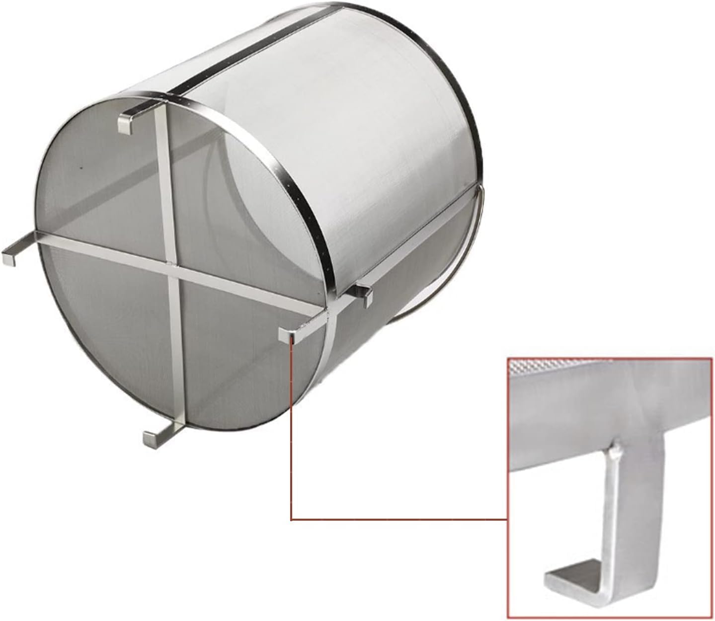 Hops Filter 300 Micron Mesh Filter Barrel Beer Beverage Filter Basket with Stainless Steel Material For Homemade Wine Beer Teapot Brewing Filtration