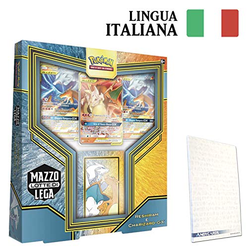 Andycards Mazzo RESHIRAM E Charizard GX Alleati - Mazzo Lotta di Lega Carte Pokémon in Italiano + Segnapunti
