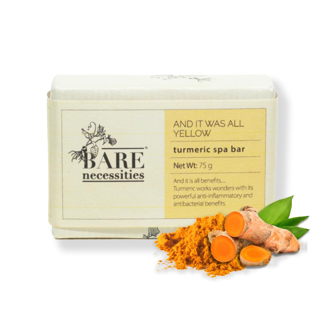 Handmade Turmeric Soap | Organic Cold-Processed Haldi Bathing Bar | Deep Cleansing & De-Tan | Antibacterial | Natural, Paraben-Free | For Face & Body | For All Skin Types | 75g