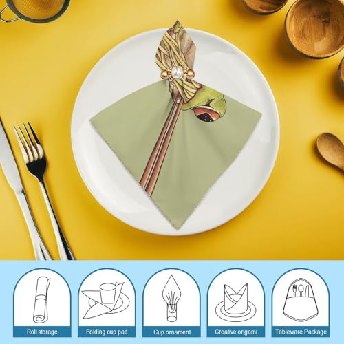 Servilletas de Tela Set de 6 Cuadradas de Poliester miniatura 7