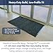 Notrax Heritage Rib™ Commercial Indoor Door Mat Office Rugs – 3' x 5' Charcoal Front Door Mat with Double Rib 22oz Yarn, Non-Slip Vinyl Backing – Durable Entryway Rug Made in The USA – 117S0035CH