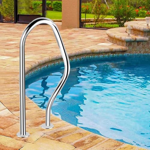 Pasamanos de piscina de acero inoxidable para piscinas de interior/exterior, riel antideslizante de entrada y salida para spa y parque acuático