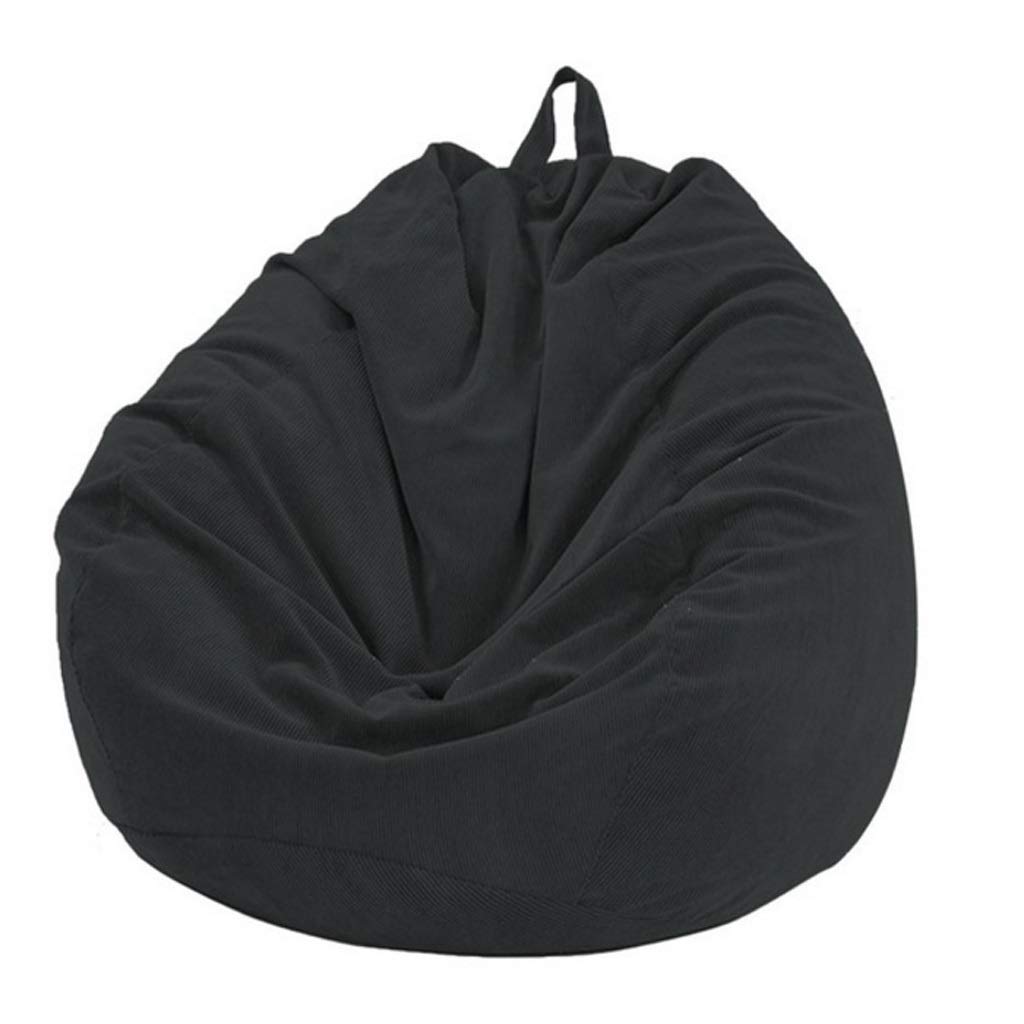 Funda para Sofá de Frijoles Muebles Puf Protector Suave Lavable Negro