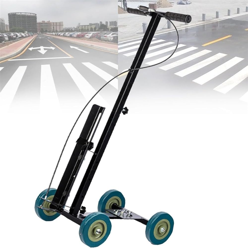 Machine de marquage Routier, applicateur de marquage de Voies, Machine de marquage de Terrain de Sport, Droite, en Arc et Ronde réglables, Largeur réglable, athlétisme, g
