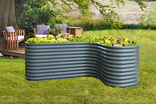 Preisvergleich Produktbild Vitavia Erweiterung für Hochbeet Curve versch. Farben grau