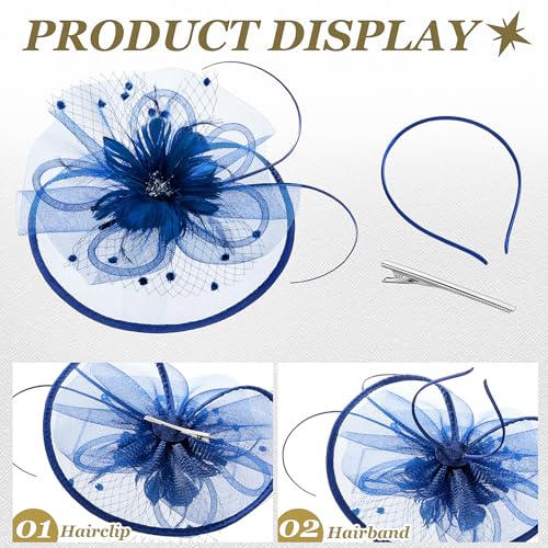 Cutecrop 2 Pcs Fascinator Tea Party Hats para mujer miniatura 4