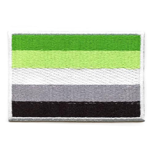 Aromantic Pride Flag Patch LGBTQ+ Embroidered Iron On