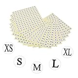 Pegatinas para el tamaño de la ropa: pegatinas autoadhesivas, fáciles de rasgar y pegar, no se caen fácilmente, pegatinas autoadhesivas.