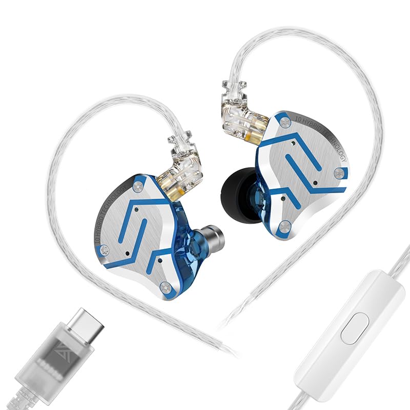 Yinyoo KZ ZS10 Pro Type-C IEM intra-auriculaires HiFi 4BA+1DD