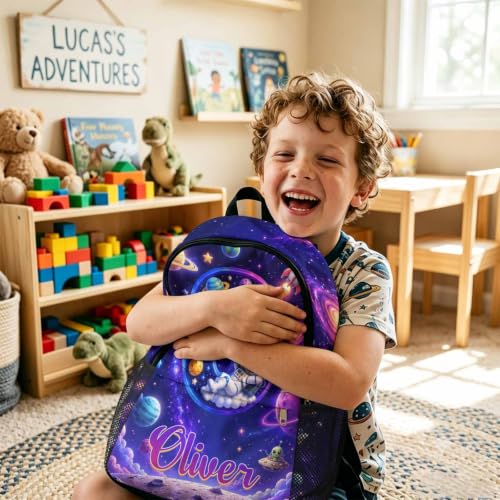 Image of Custom Backpack for Boys Toddler Backpacks Kids Back to School Bookbag Set