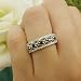 Imagen de Dazzlingrock Collection Anillo de boda de plata de ley 925 con piedras preciosas redondas y diamantes naturales blancos para mujer