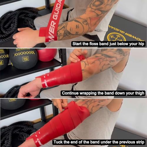 Image of POWER GUIDANCE Muscle Floss Bands - Compression Bands - Mobility & Recovery Bands - for Improving Movement, Increasing Circulation & Reducing Soreness