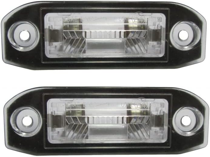 KarParts360 For Volvo C70 2006-2013/S40 2004-2011/S60 2011-2018 License Lamp Pair Driver and Passenger Side For VO2870100 | 31253006-6