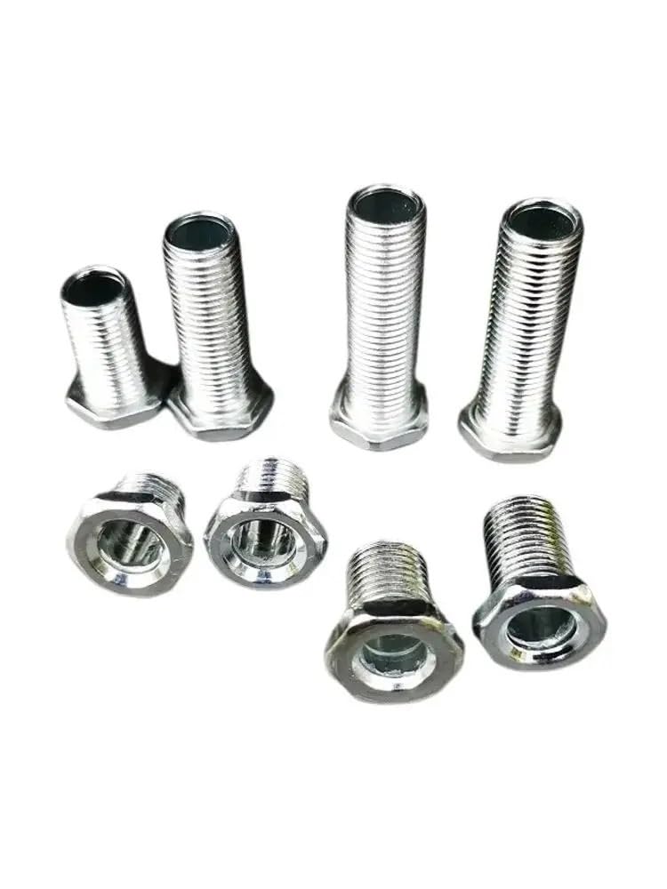 Hohlgewinderohrschraube mit Flanschkappe | 10/100 Stück M10 x 1,0 Teilung, geeignet for DIY-Ersatzteile von Beleuchtungskörpern(Zinc plated M10*15mm 100 pcs)