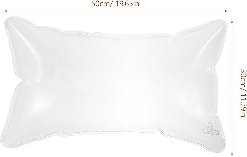 Miniatura 2 de Yardwe Almohada inflable de viaje portátil compacta almohada de aire transparente para mochilero, cuello cabeza, soporte lumbar, almohada inflable