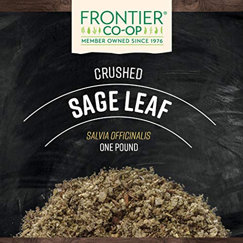 Frontier Co-op Sage Leaf, Crushed, Kosher | 1 lb. Bulk Bag | Salvia officinalis L. - Image 2