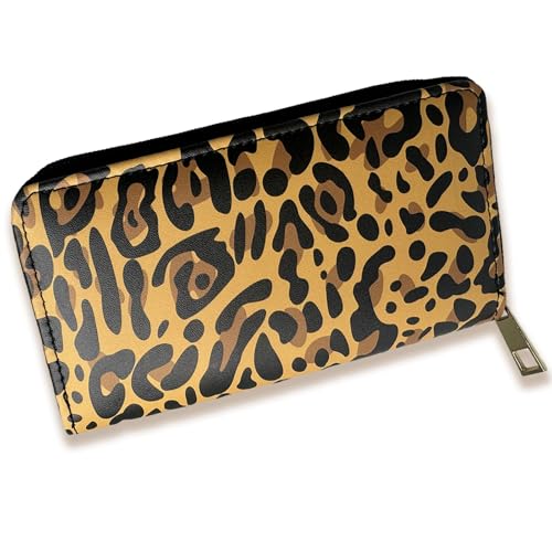 Image of Leopard Wallet Gifts, Wallet For Women Ladies Female Card Cases & Money With Zipper Organizers For Pocket Or Purse, Leopard