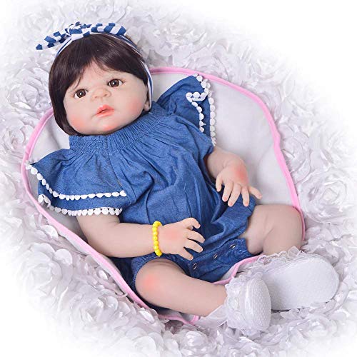 Bebê Reborn de Silicone - Boneca Bebê Reborn Menina Realista