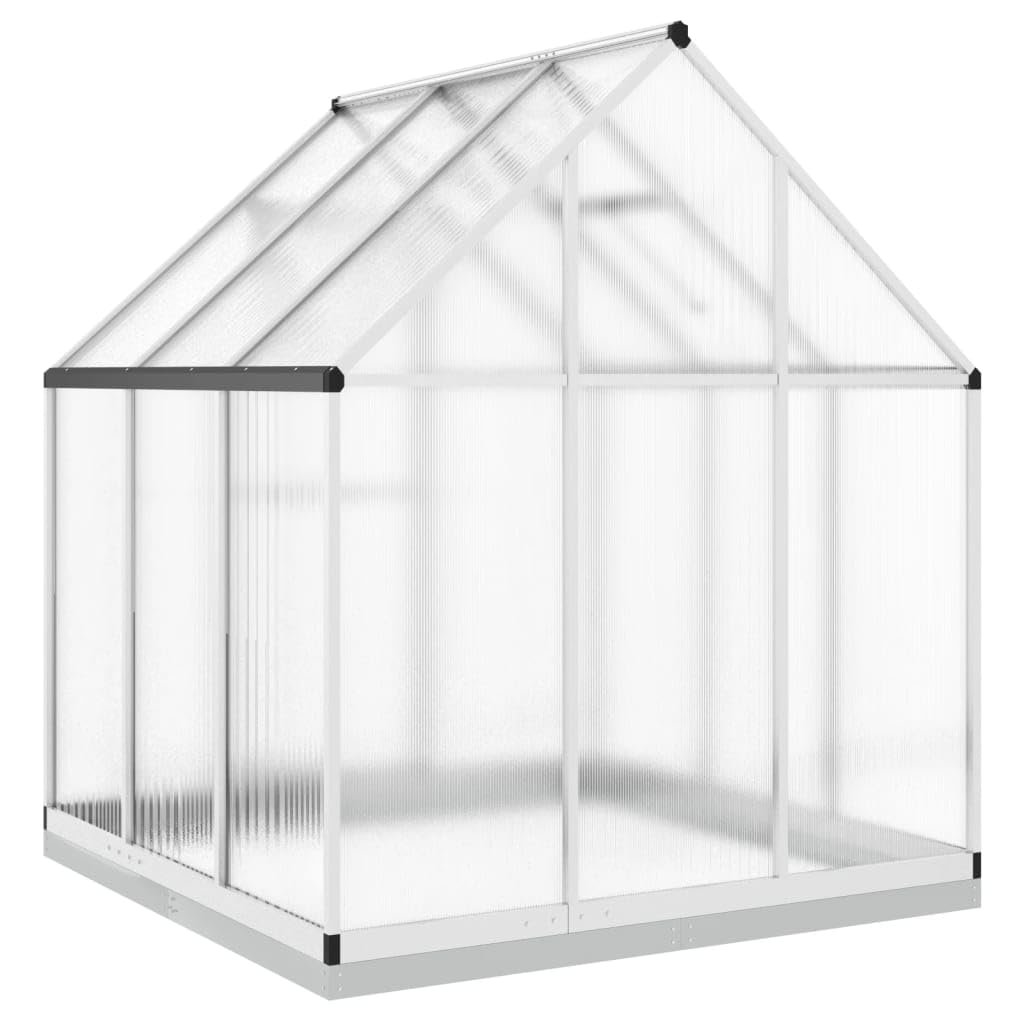 Homgoday Telaio Serra con Base Argento 169x169x202 cm in Alluminio, Serra da Giardino, Serra Orto Serra da Balcone Serra per Orto Serra per Piante