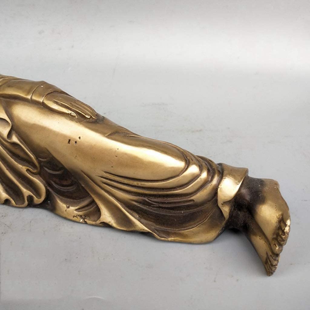 Figuras tibetanas/de Buda, Escultura de adoración Budista, decoración de Feng Shui, Estatua de Buda, Estatua de Buda reclinable, Escultura de meditación de Nirvana for Dormir, Figura Budista
