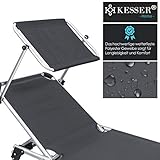 Sonnenliege Sun mit Dach Gartenliege klappbar Liegestuhl Sonnendach 4-stufig Verstellbarer Rückenlehne - 5