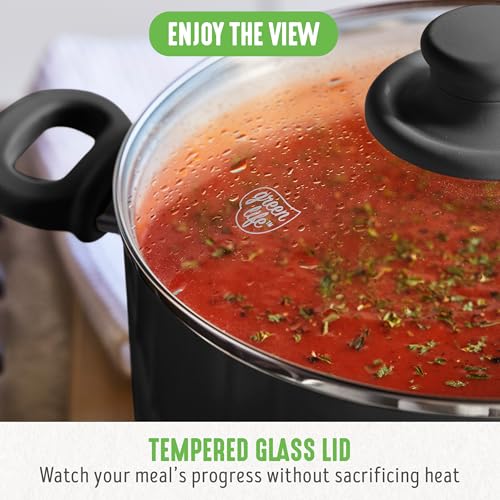 Greenlife CC005490-001 Soft Grip Healthy Ceramic Nonstick 16 Piece Kitchen Cookware Pots And Frying Sauce Pans Set thumb #9