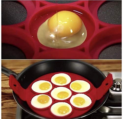 Pancake Mold Ring - Makes the perfect pancakes, eggs, hash browns, brownies in non-stick silicone maker tool. Kitchen bakeware from high grade silicone