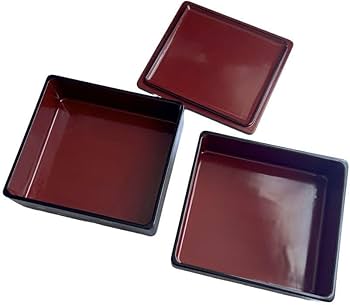 Amazon.co.jp: 保管品二段重 六寸 錦絵 白木屋 漆器 重箱 会津若松