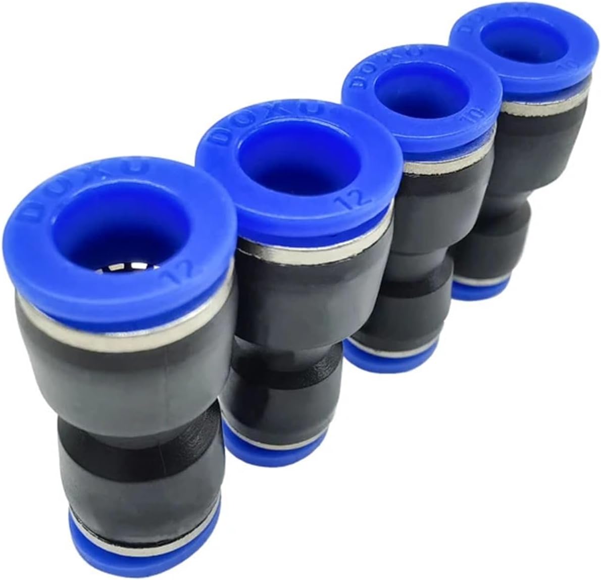 30pcs PG6-4 Unequal Diameter Air Tube Fitting Straight Union, Touch Push In Pneumatic Fitting Connectors