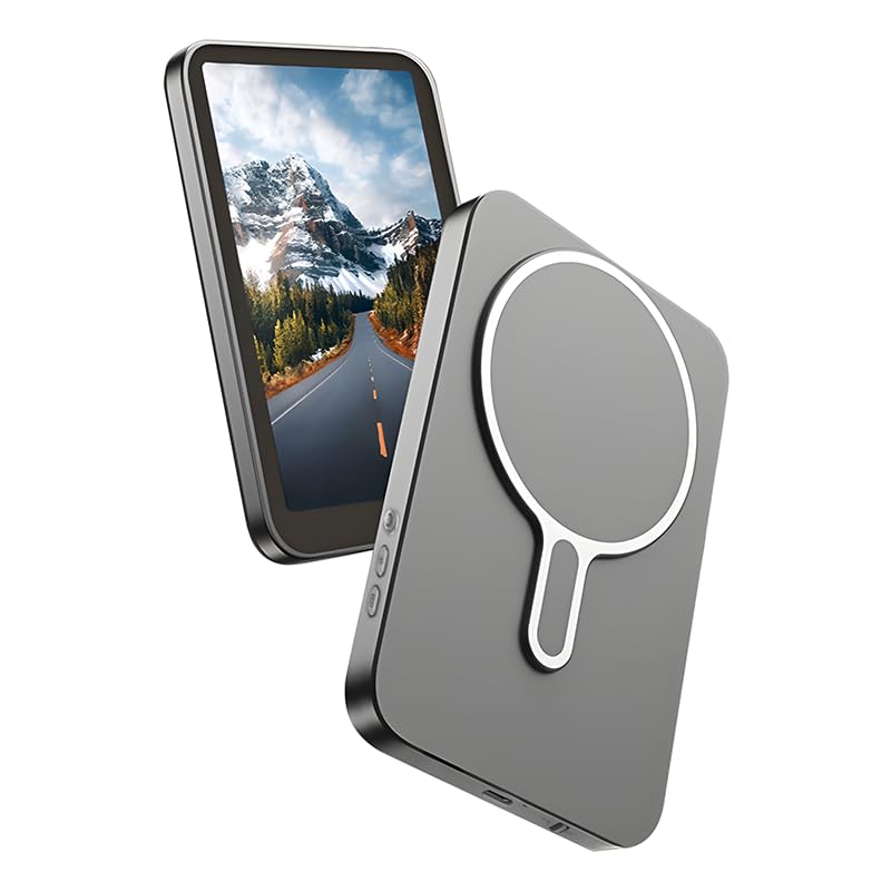 MIZOTIC Phone Vlog Selfie Monitor Screen, Magnetic Mount, 1080P Wireless Recording, Rear Camera for Selfie Vlog Live Stream Compatible with iPhone &