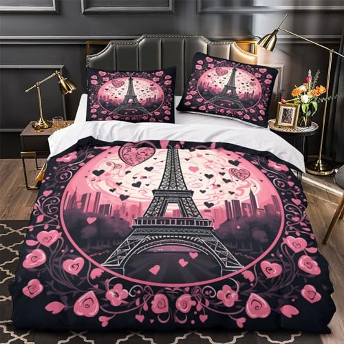 Funda nórdica premium de microfibra transpirable con estampado floral París King de 220x240 cm 4