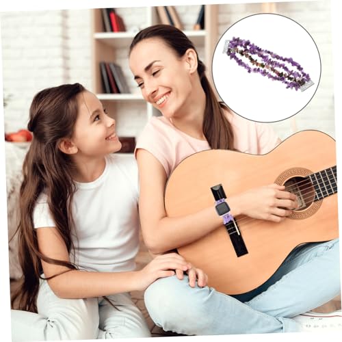 Correa de amatista natural elegante para reloj de mujer 3